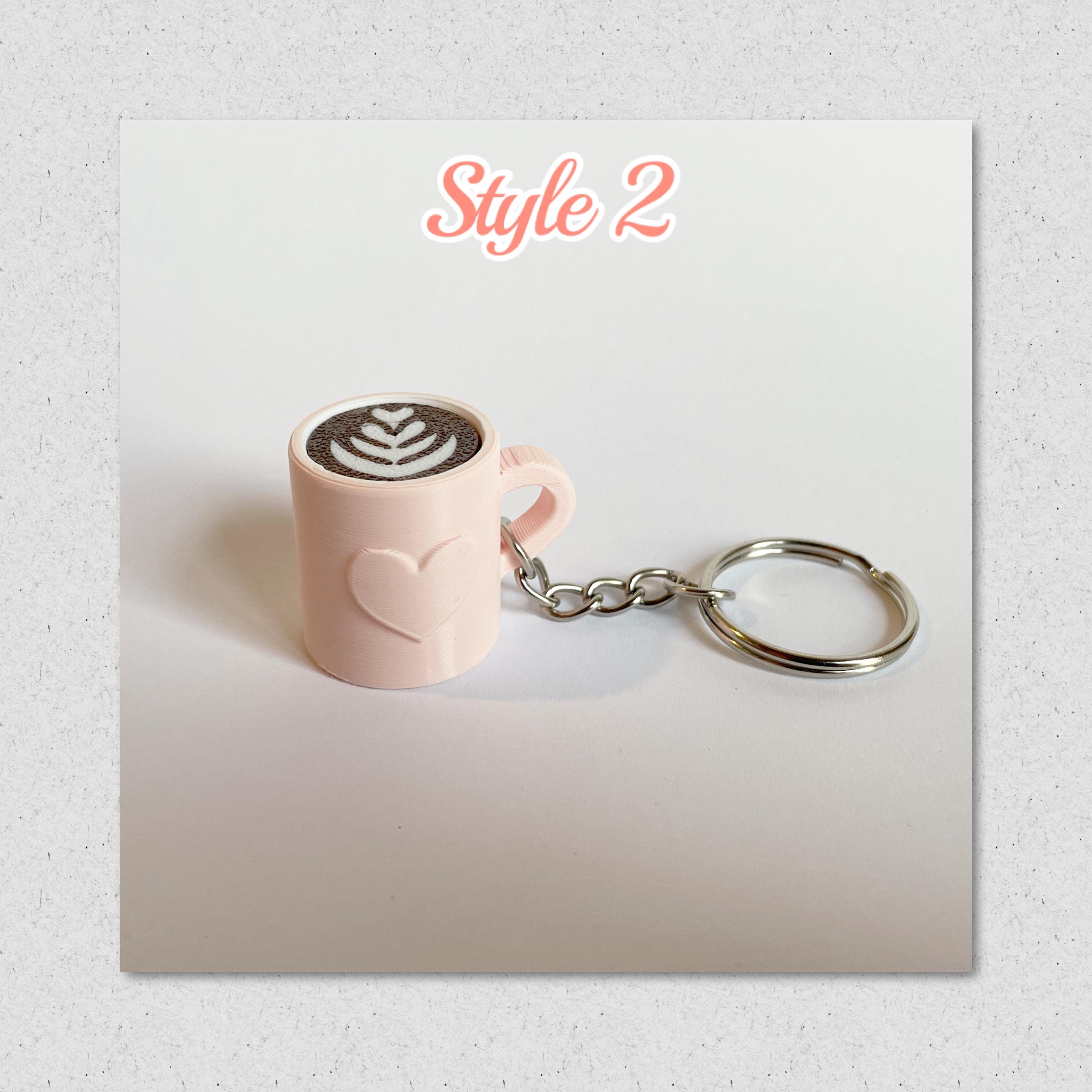 Coffee Mug Keychain 3D Printed - Etsy