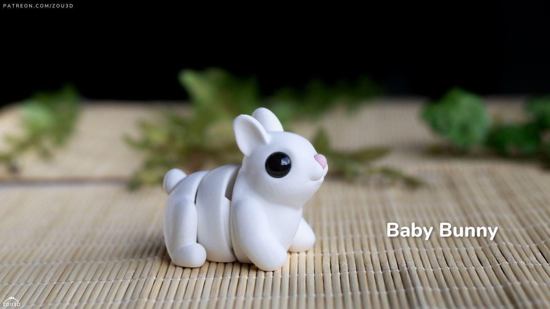 Baby Bunny Keychain 3D Printed - Etsy