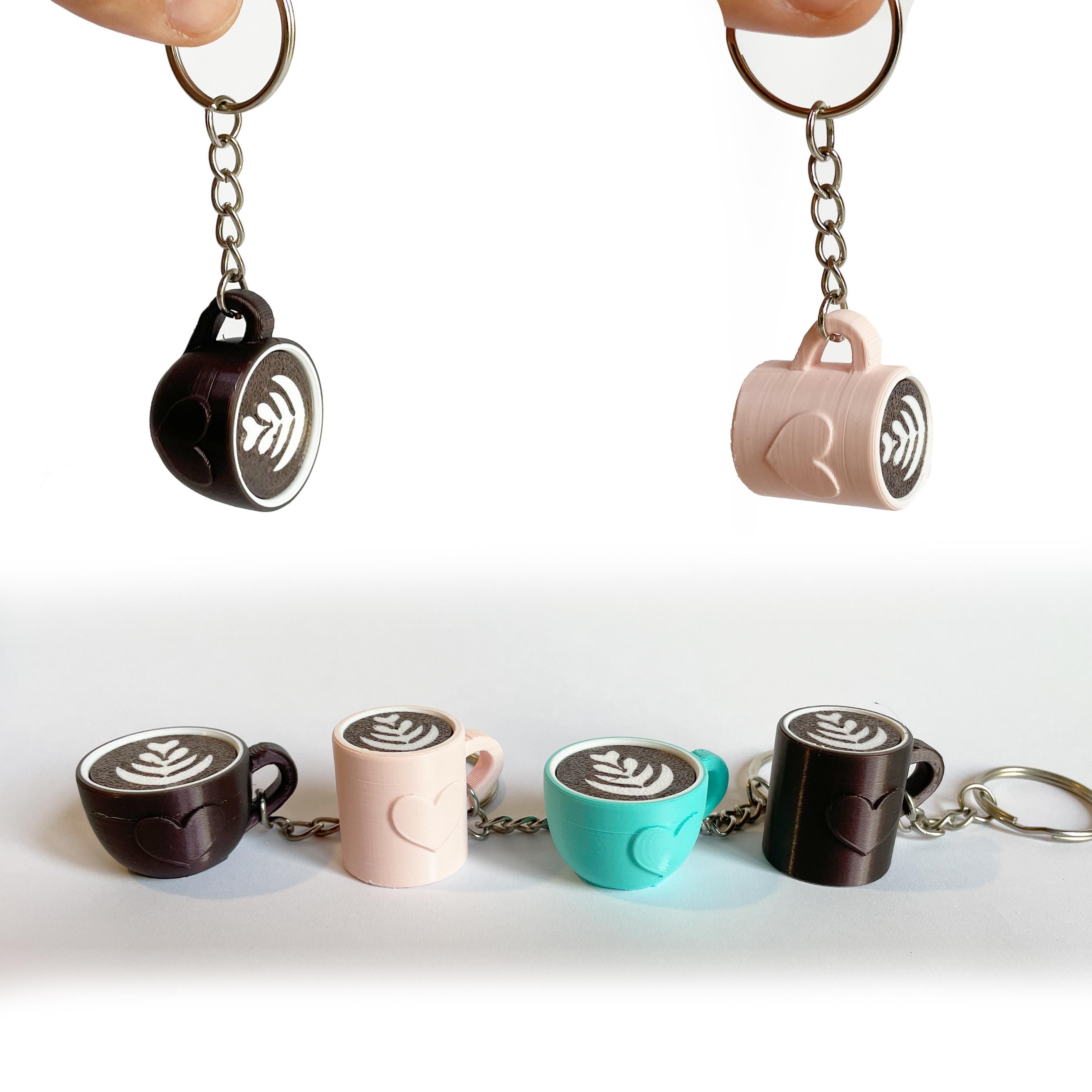 Coffee Mug Keychain 3D Printed - Etsy