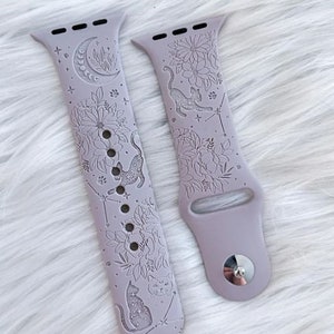 Witchy Cat Laser Engraved SmartWatch Bands