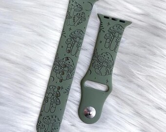 Mushroom Laser Engraved SmartWatch Bands