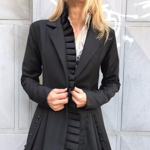 Asymmetrischer Damen Blazer, Mode Blazer, Langarm Blazer, Bürojacke, Cocktail Blazer, Partyjacke, ConceptBG, Bild 1