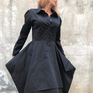 Asymmetrische jurk, zomerjurk, modieuze jurk, jurk grote maten, lange jurk, losse jurk, vrijetijdsjurk, conceptBG