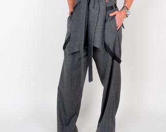 最終　新品未着用　louren suspenders wide pants 最終 新品未着用 louren suspenders wide pants - メルカリ