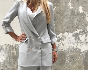 Women Fashion Blazer, Formal Blazer, Casual Top, Office Suit, Structured Blazer, Casual Suit, ConceptBG