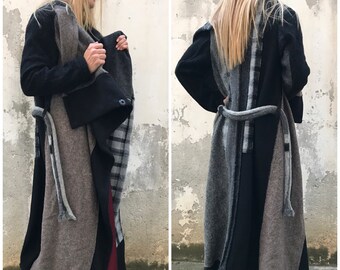 floor length coat with hood
