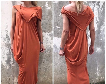 Asymmetric Dress, Summer Dress, Fashion Dress, Plus Size Dress, Long Dress, Loose Dress, Casual  Dress, ConceptBG