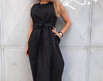 Asymmetric Dress, Racer Back Dress, Summer Dress, Fashion Dress, Long Dress, Loose Dress, Casual  Dress, ConceptBG