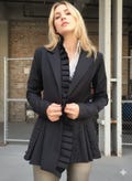 Avant-Garde Pleated Blazer: Women's Designer Jacket , ConceptBG