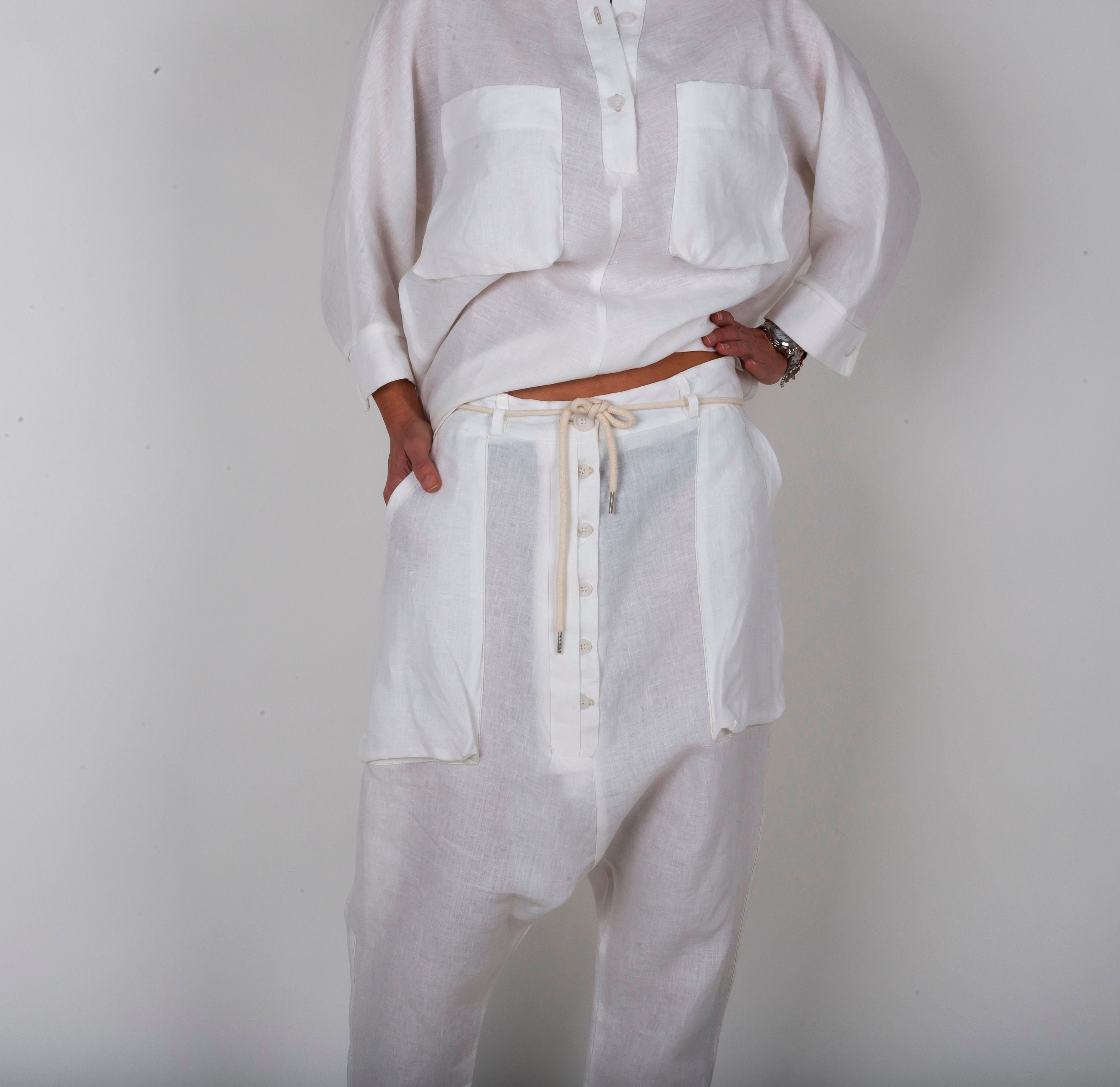 Women Pants ZIGJOY Ladies Loose Beach Pants with Drawstring and Side