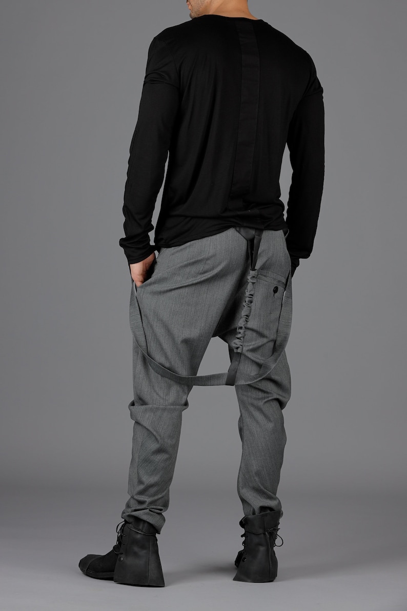 Designer Pants Men's Harem Pants Grey Pants Designer Etsy Australia