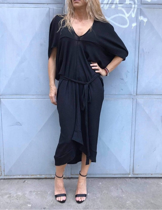 asymmetric maxi dress with drape Avec Les Filles Women's Asymmetric Drape Long Sleeves Maxi Dress - Chocolate Brown