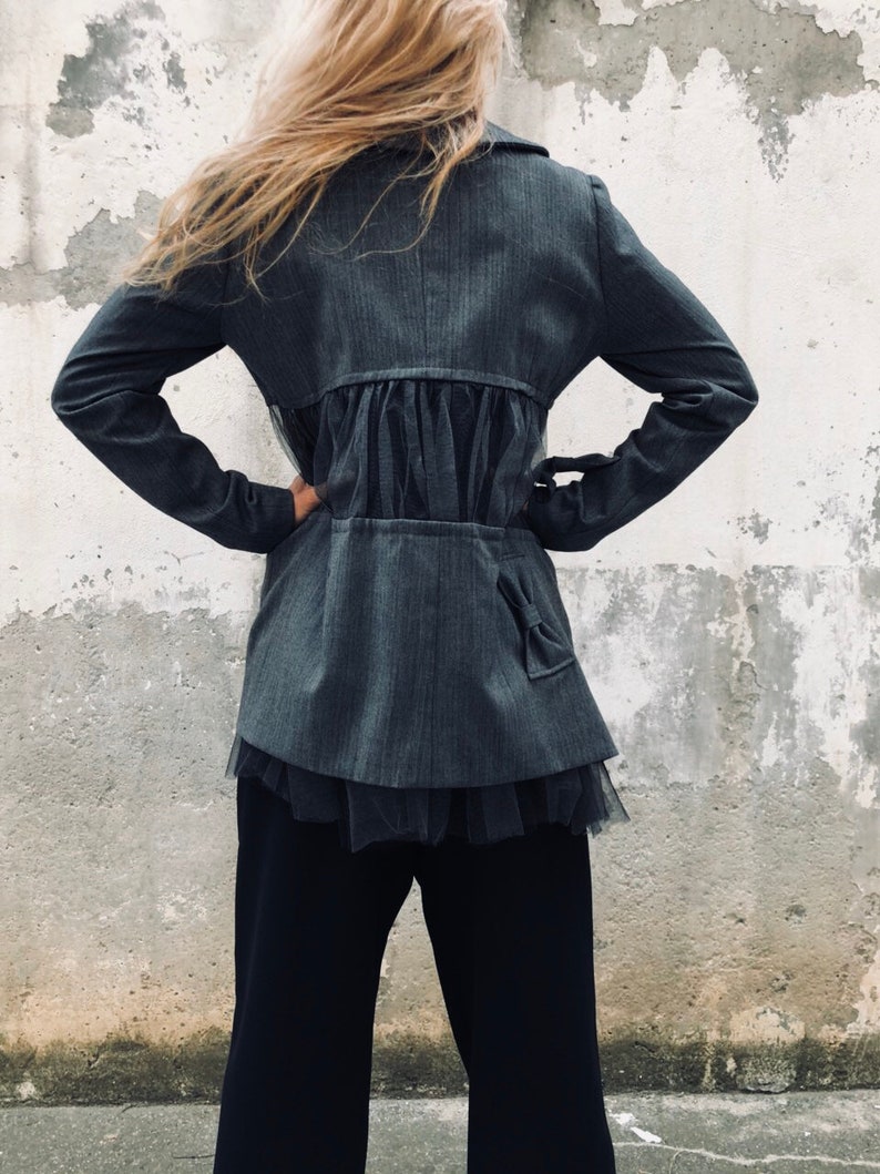 Office Suit Structured Blazer Women Fashion Blazer Casual Suit Mesh Suit Formal Blazer Extravagant Mesh Blazer ConceptBG