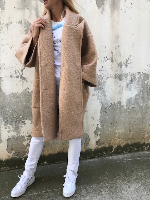 Gilet Femme Oversize En Laine - Chaud, Coupe Ample, Intérieur Cachemire - Idéal Mi-saison Et Hiver