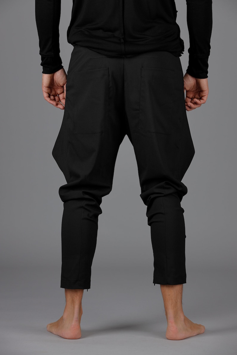 Designer Men's Pants Harem Pants Loose Trousers Drop Etsy