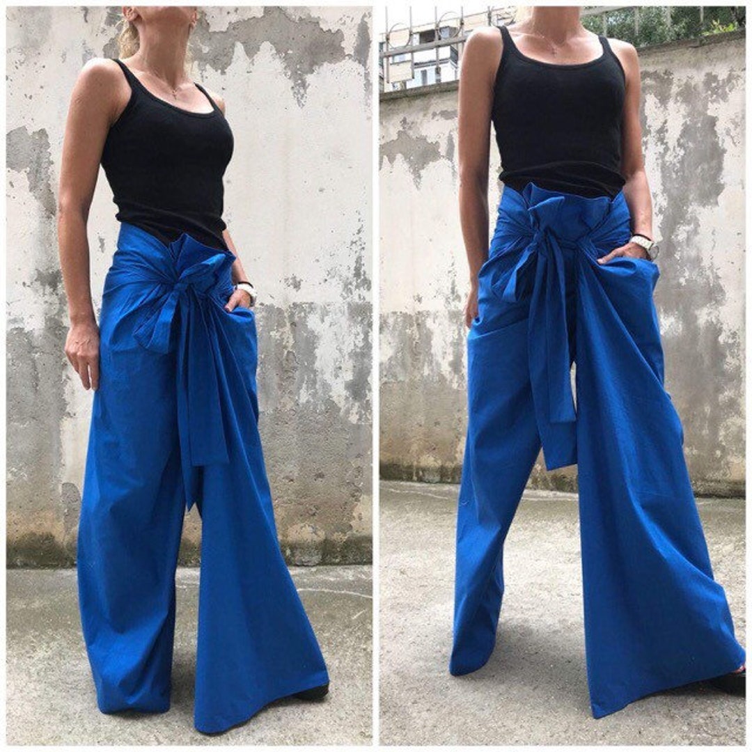 Elegante Frauen Hose, Blaue Hose, Formelle Hose, Lange Hose, Hose mit