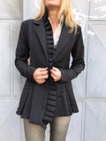 Avant-Garde Pleated Blazer: Women's Designer Jacket , ConceptBG