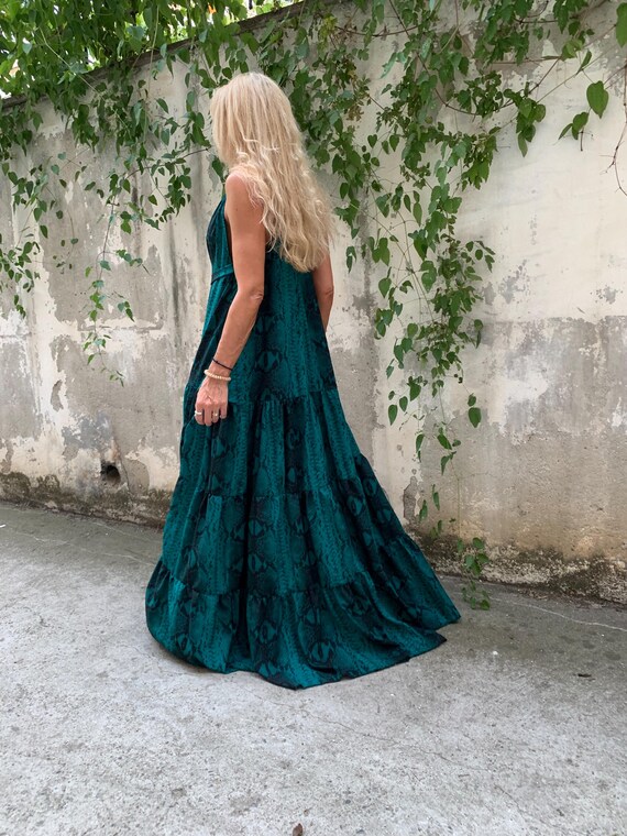 knee length dresses for ladies Snake Print Carla Midi Dress main image 0