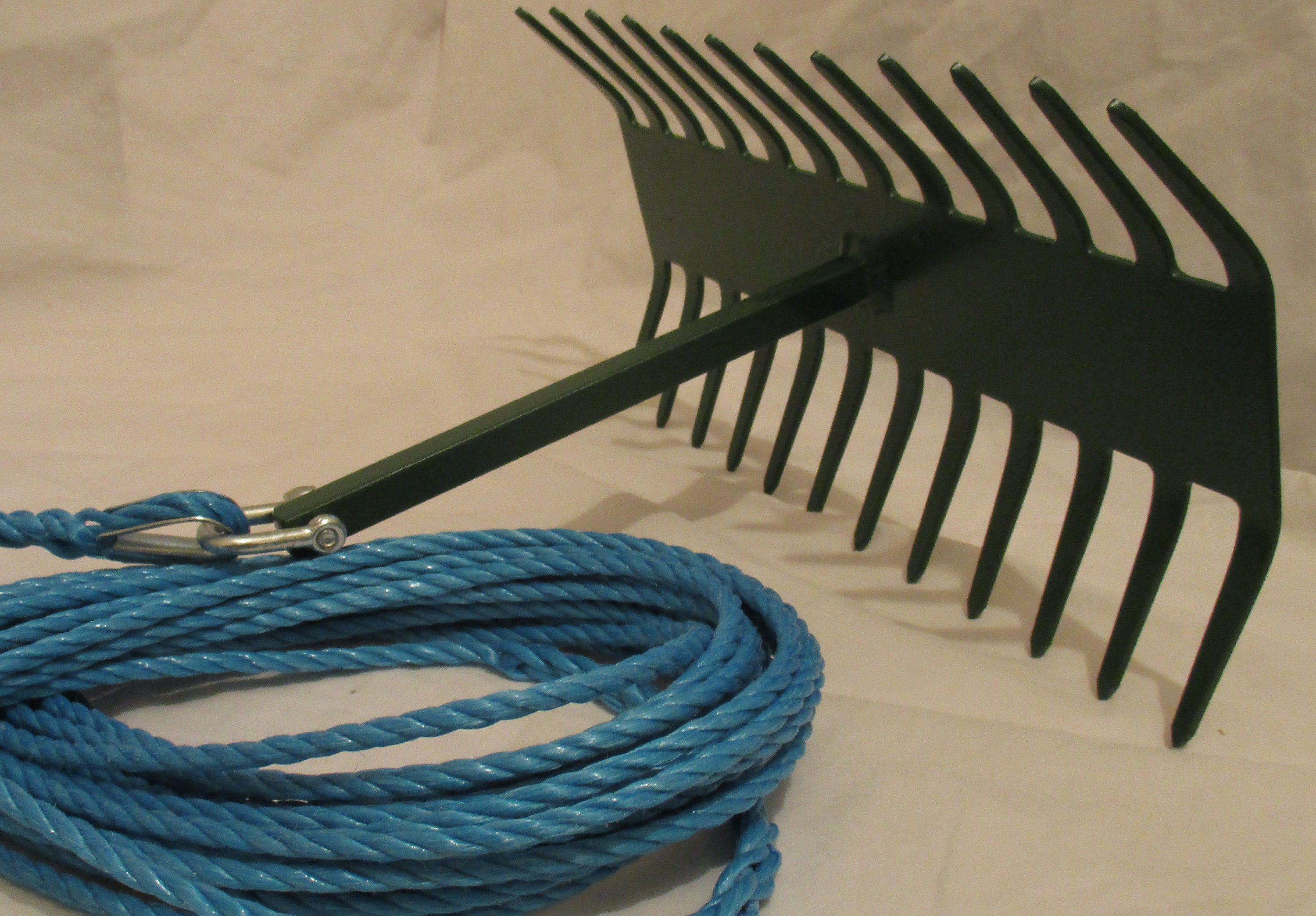 JAKE'S RAKES 12" pond weed rake double sided with 20m rope