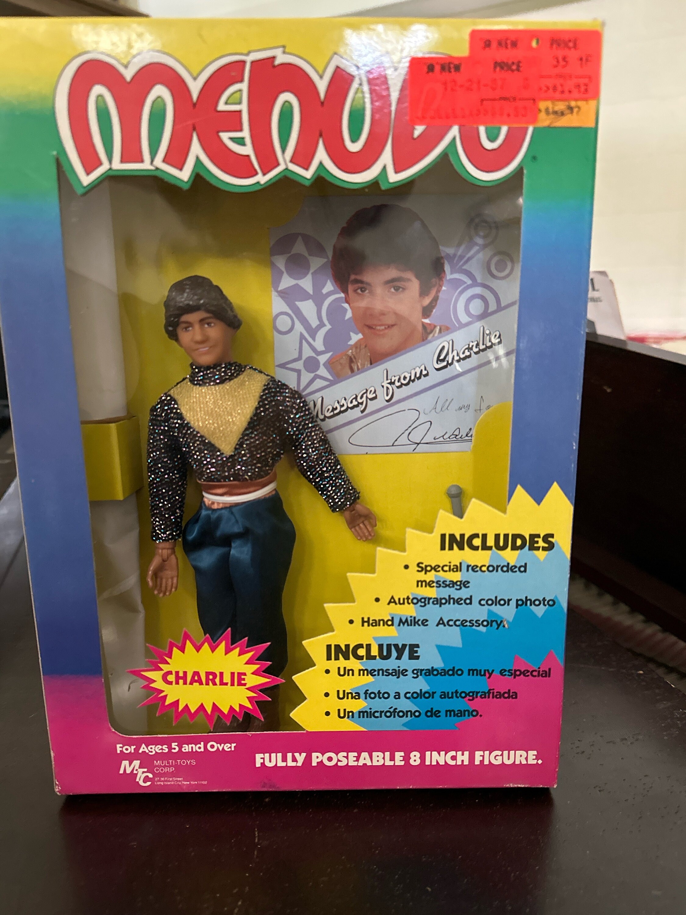 1983 CHARLIE  Menudo 7.5 Action Figure Doll MIB Multi Toys 80s  Charlie Masso