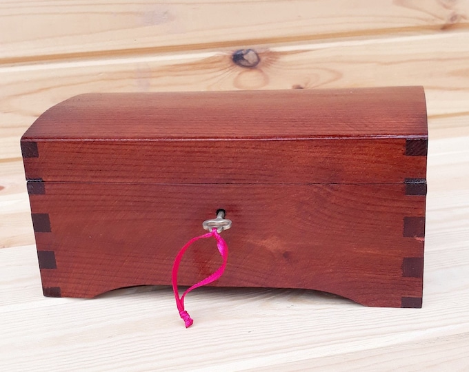 Wooden Box Key Lock Medium Box. for Rings Jewelry Watches Etsy