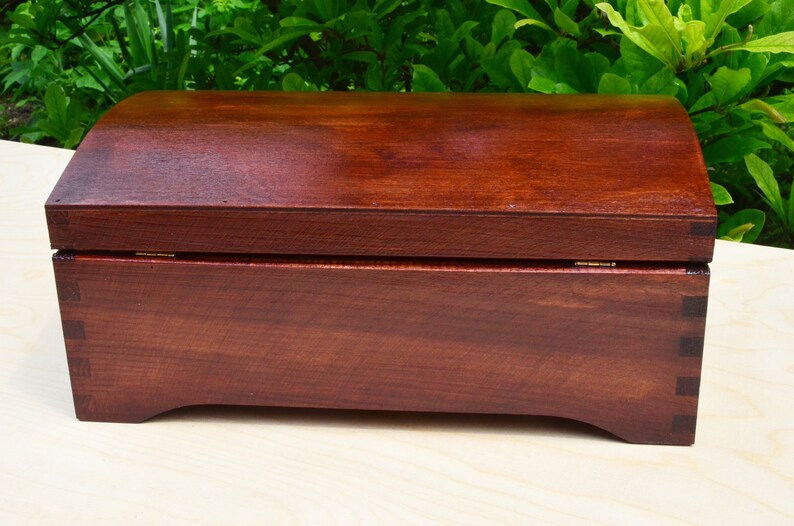 Wooden Jewelry Box Cards Keys. Mahogany Jewelry Box Wooden Etsy