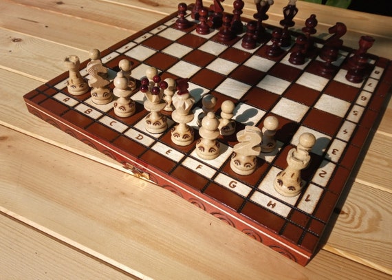 Linden Wood Chess Set