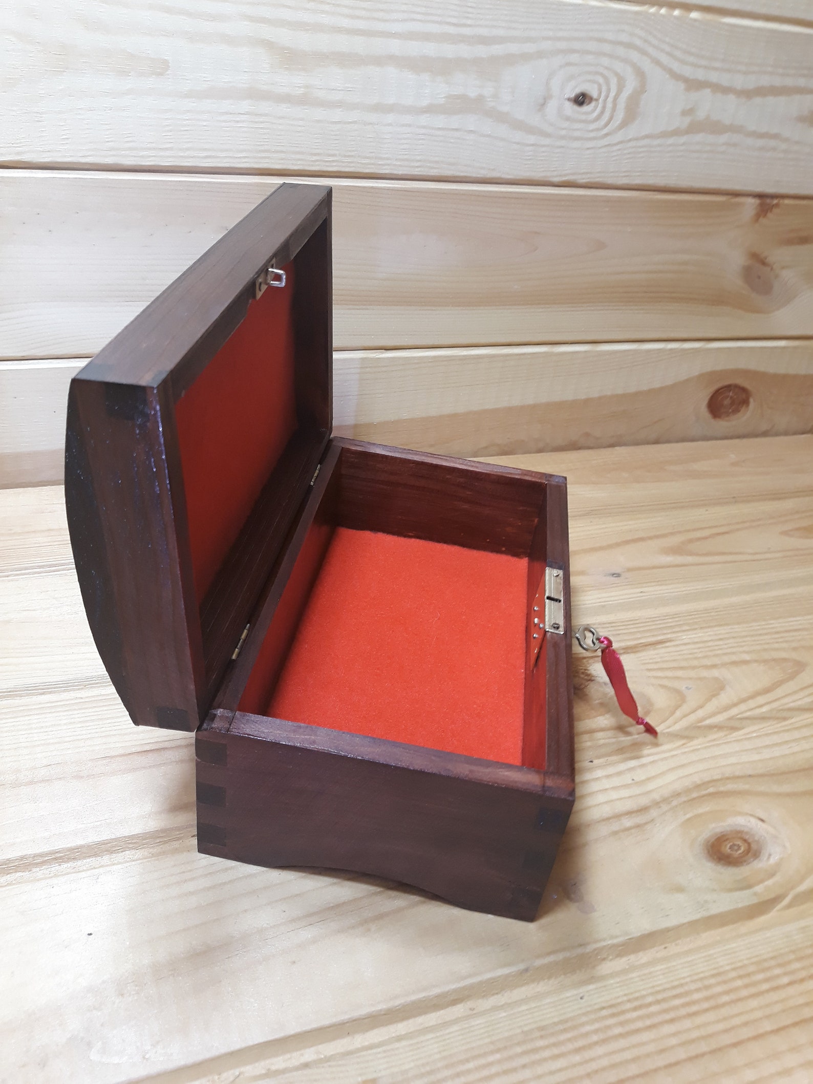 Wooden box key lock medium box. For rings jewelry watches Etsy