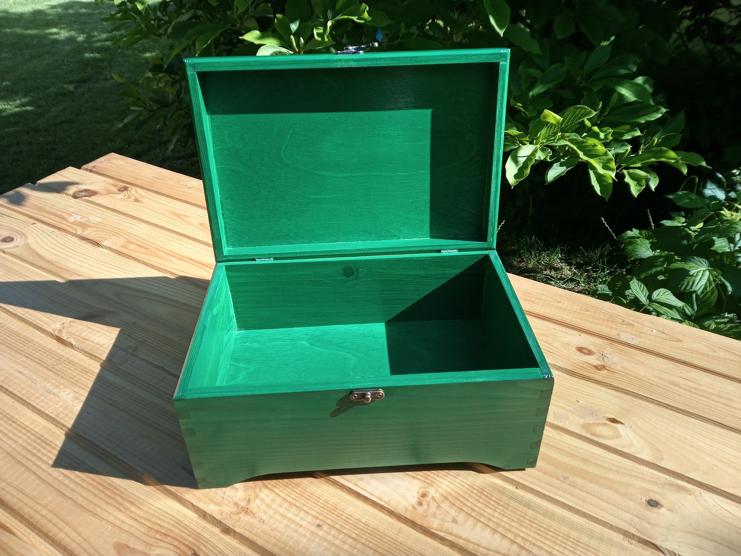 Light oak wooden box lockable hook jewelry box ring box Etsy