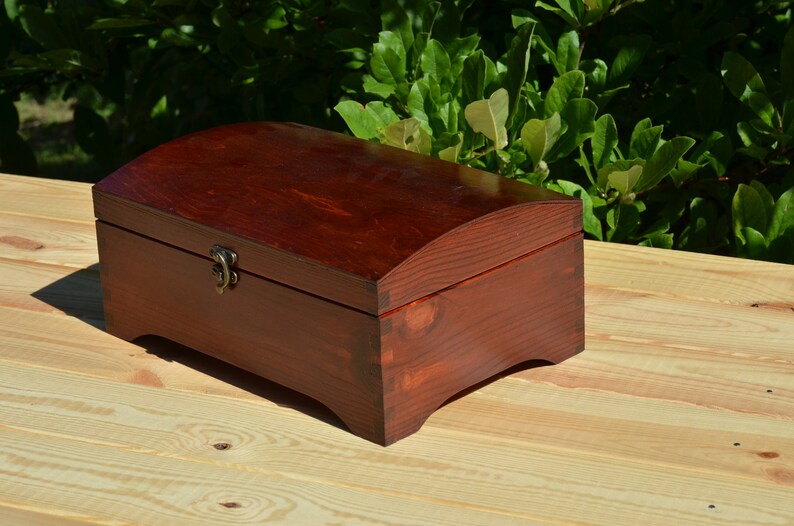 Wooden box with key lock gift idea letter box large casket. Etsy