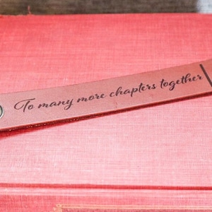 Leather Bookmark Personalized Anniversary 3 Year Anniversary Gift Leather Bookmarks Woman&#39;s Gift Anniversary Gift