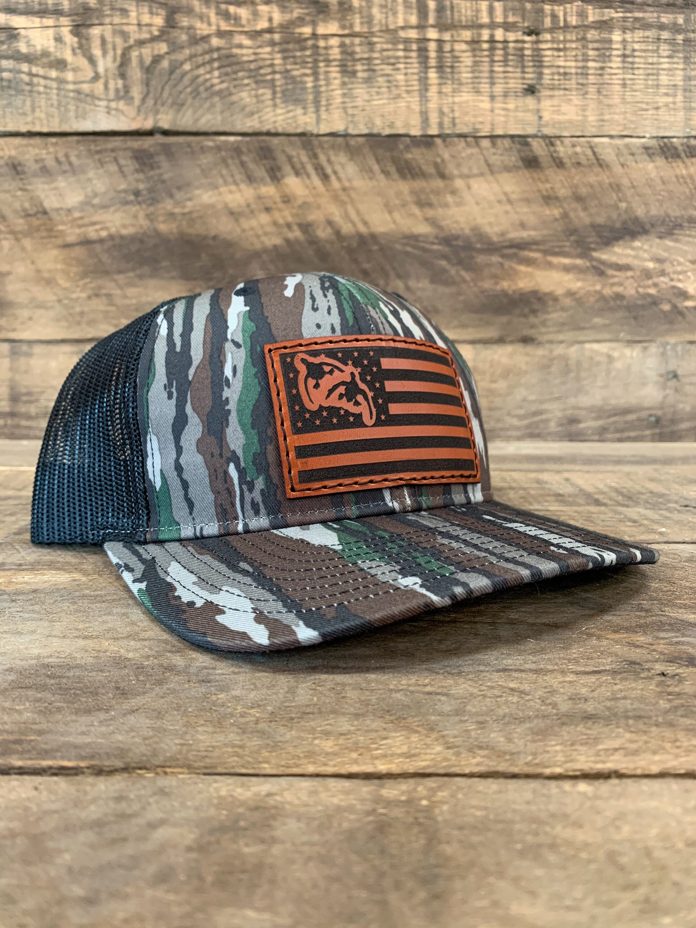 American Duck Hunter Leather Patch Hat Etsy