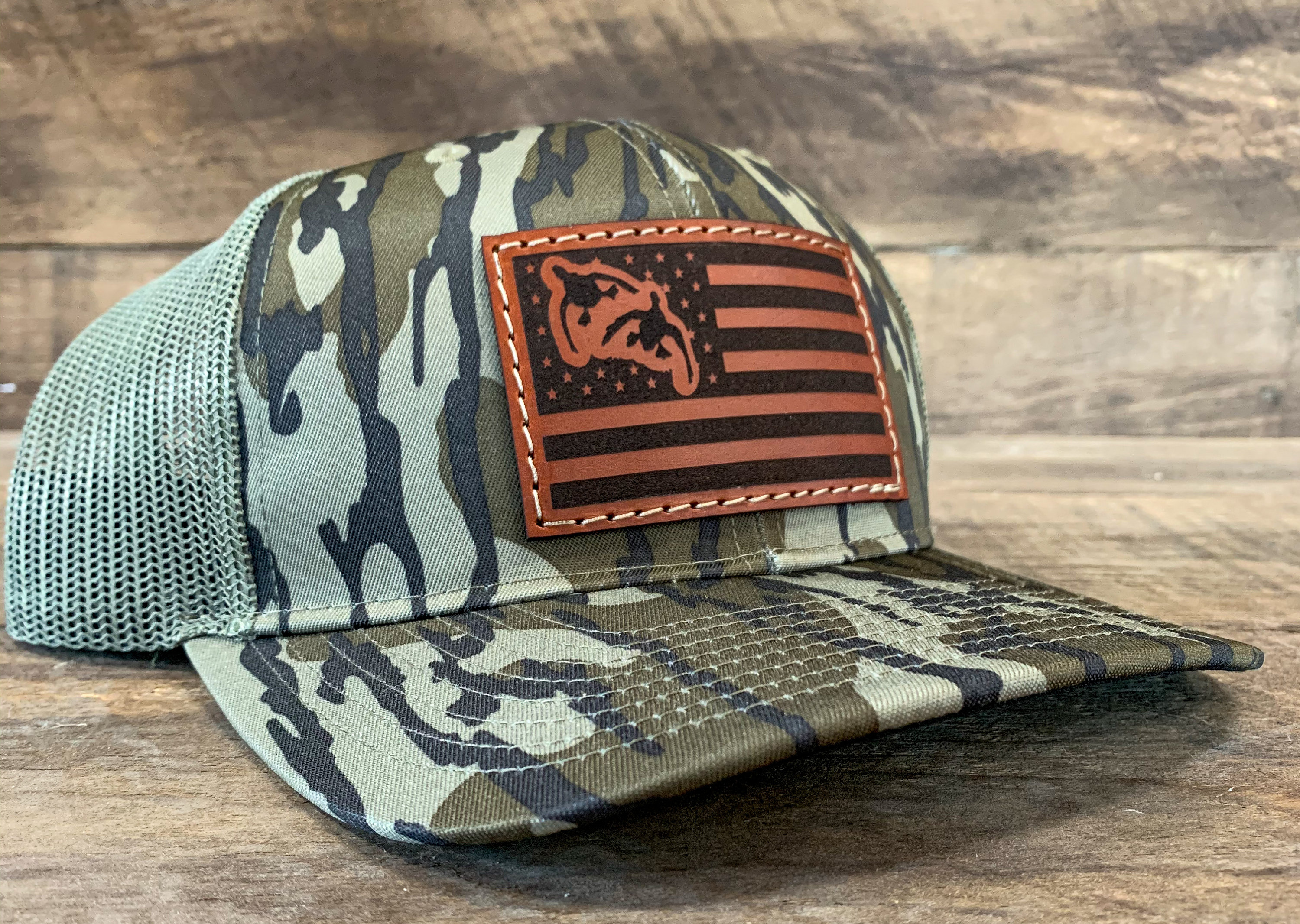 American Duck Hunter Leather Patch Hat Etsy
