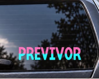 BRCA Previvor Decal | Previvor Vinyl Sticker for Car Window, Laptop, Tumbler | BRCA Awareness Gift