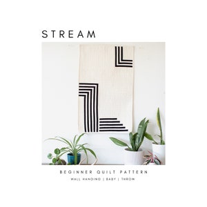 Stream Modern Quilt Pattern, Sewing Pattern