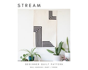 Stream Modern Quilt Pattern, Sewing Pattern