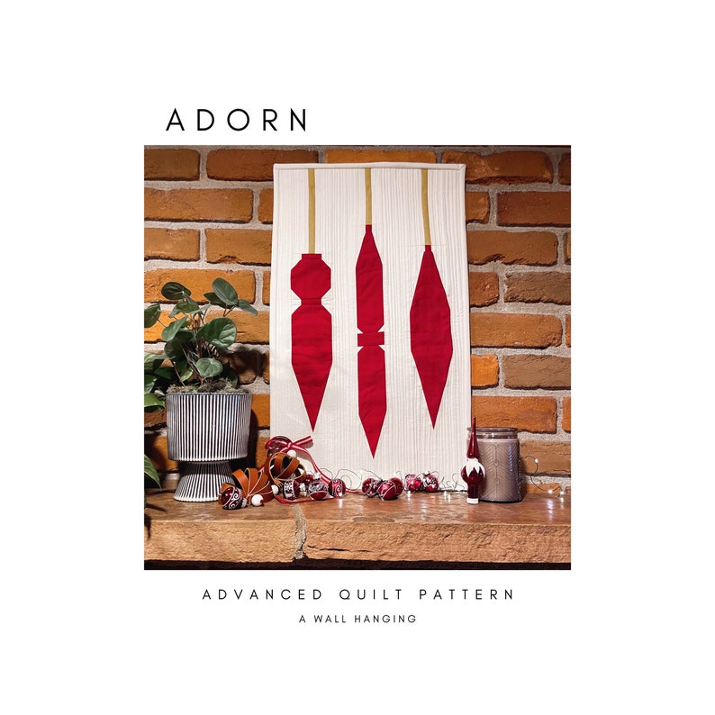 Adorn Wall Hanging Modern Quilt Pattern Sewing Pattern Etsy