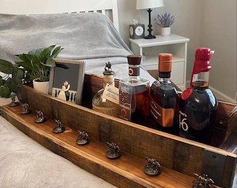 Étagère en bois de tonneau de bourbon fabriquée à la main - Présentoir Blanton's Stopper