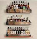 Bourbon Barrel Stave Floating Shelf – Enclosed Rustic Wall Shelf | Handmade Bourbon Gift for Men, Home Bar Decor, Groomsmen Gift