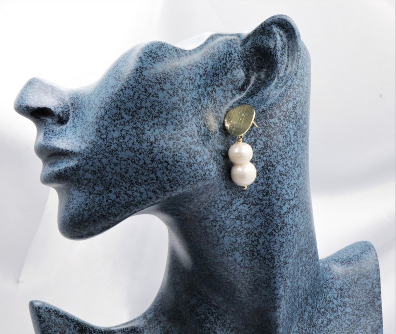 Real Pearl Earrings Gift Pearl Stud Earrings Vintage Bridal Earrings Small Pearl Earrings Formal Earrings 24k Gold Earrings