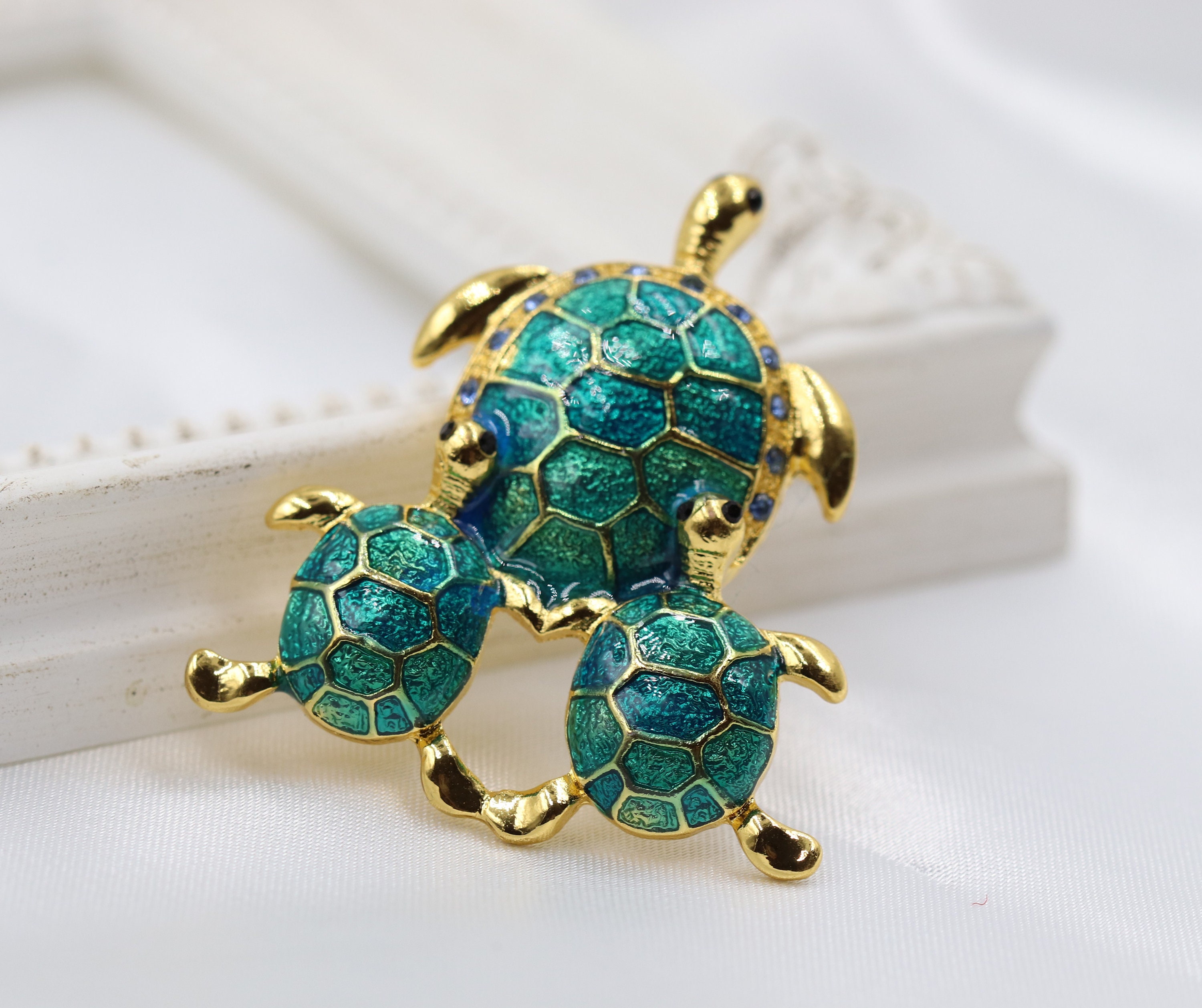 【にできたダ】 Unique Turtle gifts LUXURY LARGE Turtle Jewelry Box Faberge egg