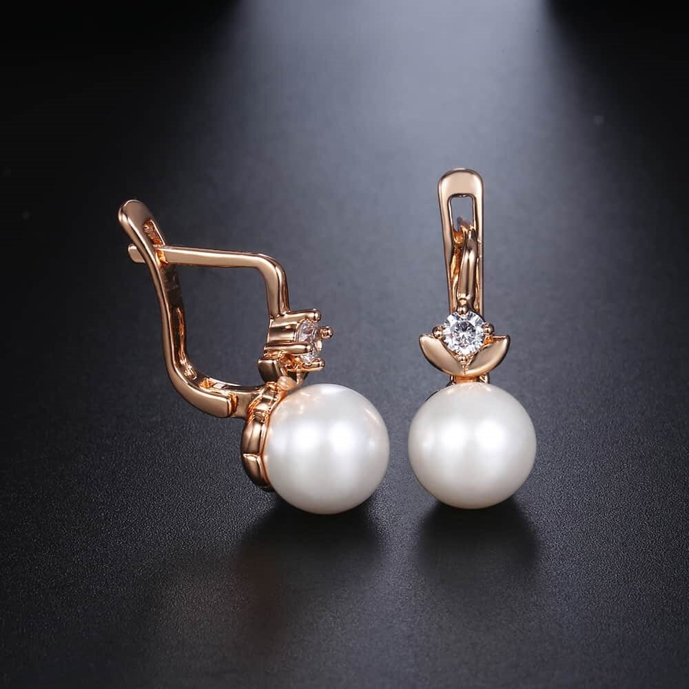 Real Pearl Earrings Vintage Bridal Earrings 24k Gold - Etsy