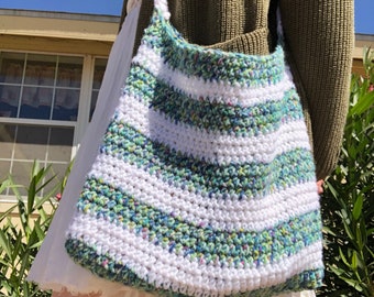 crocheted tote bag