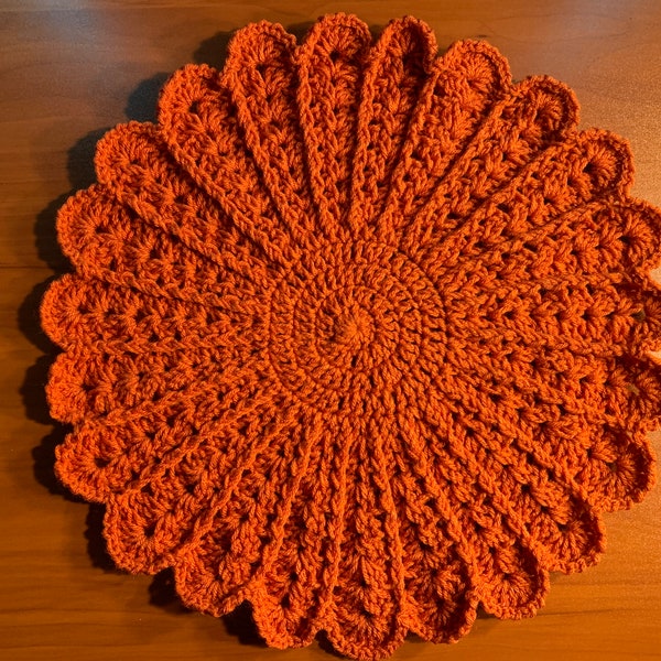 crocheted table placemat