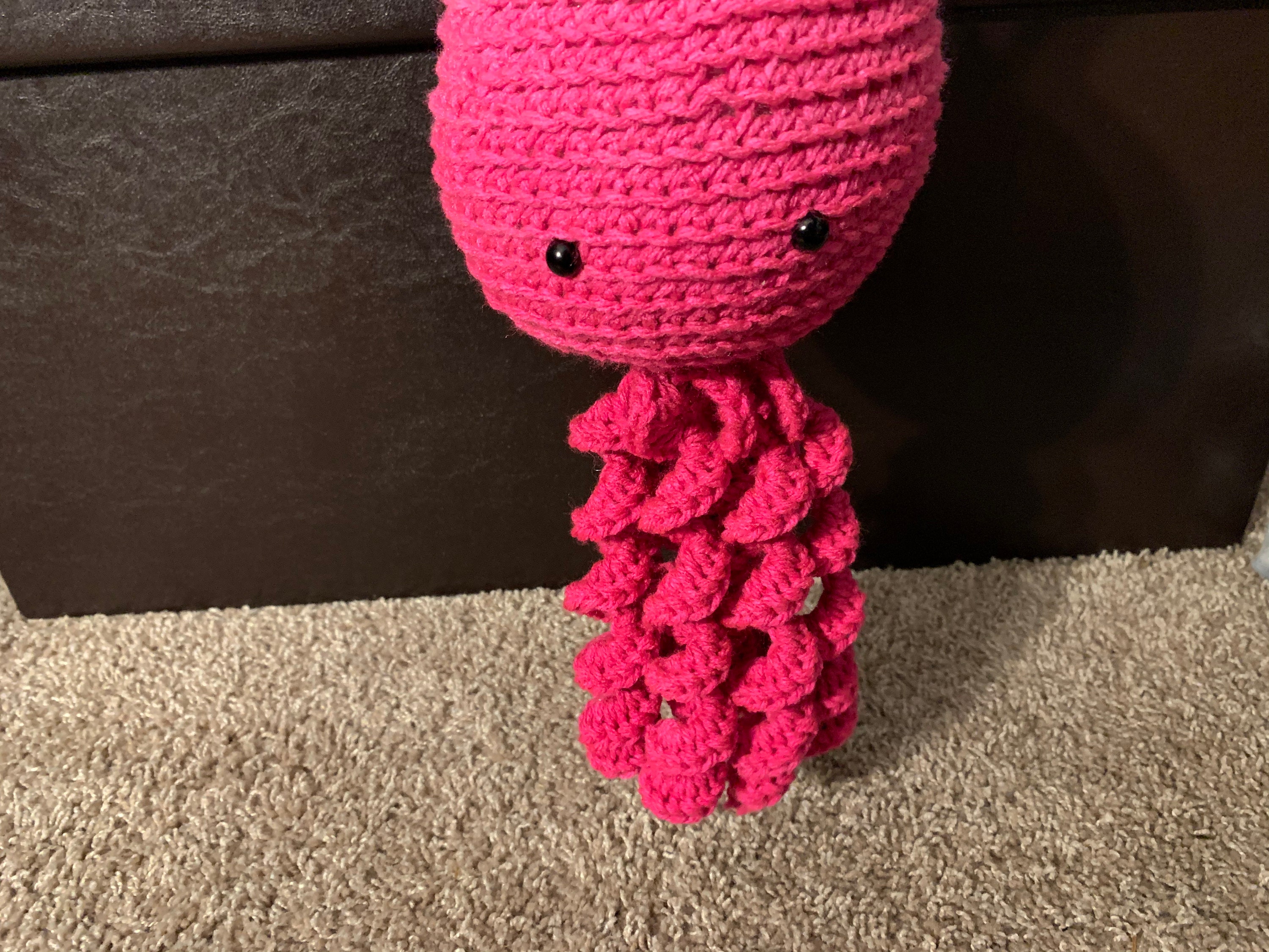 Crocheted jelly fish stuffed animal large & small Etsy