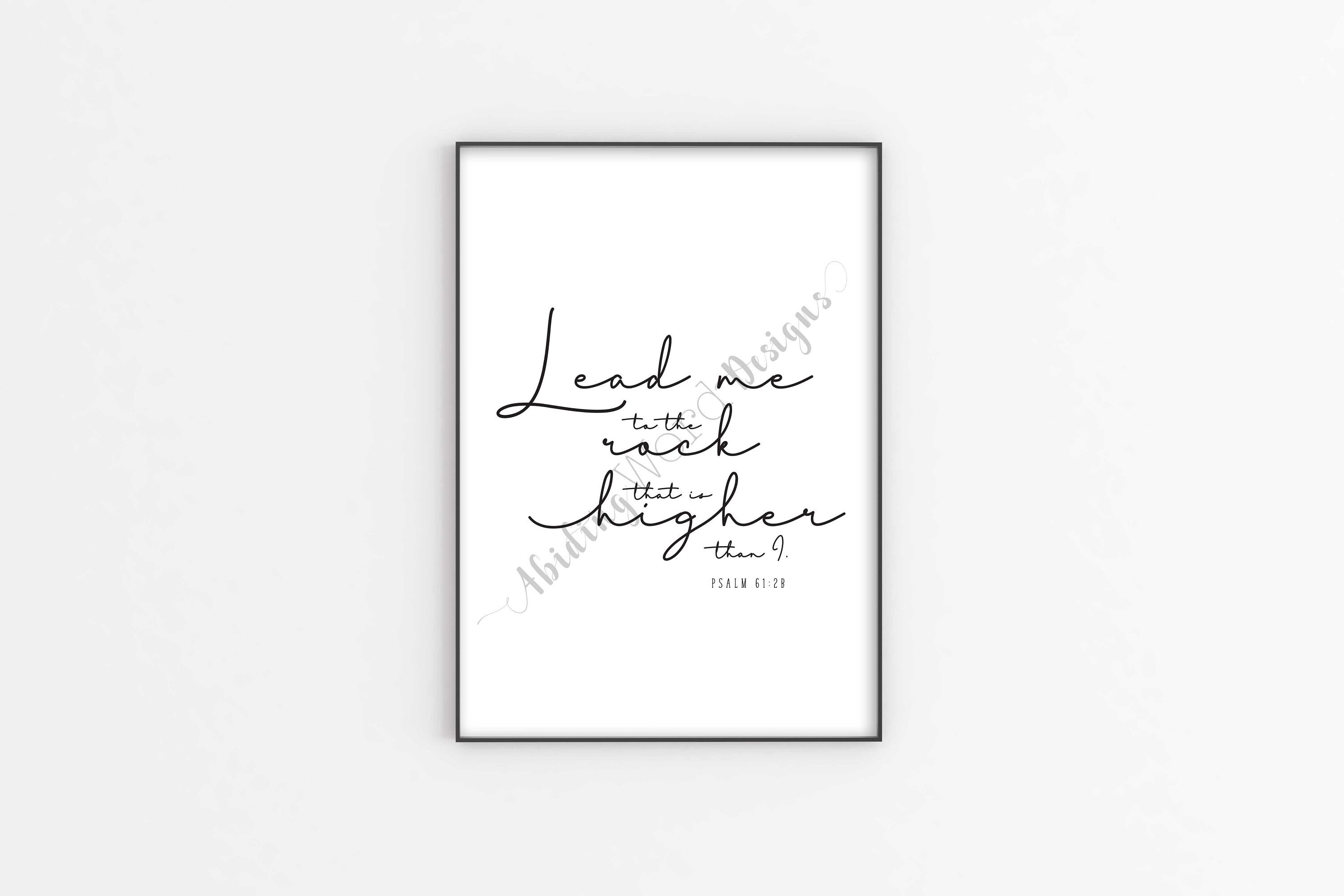 Psalm 61:2 Printable Wall Art - Etsy