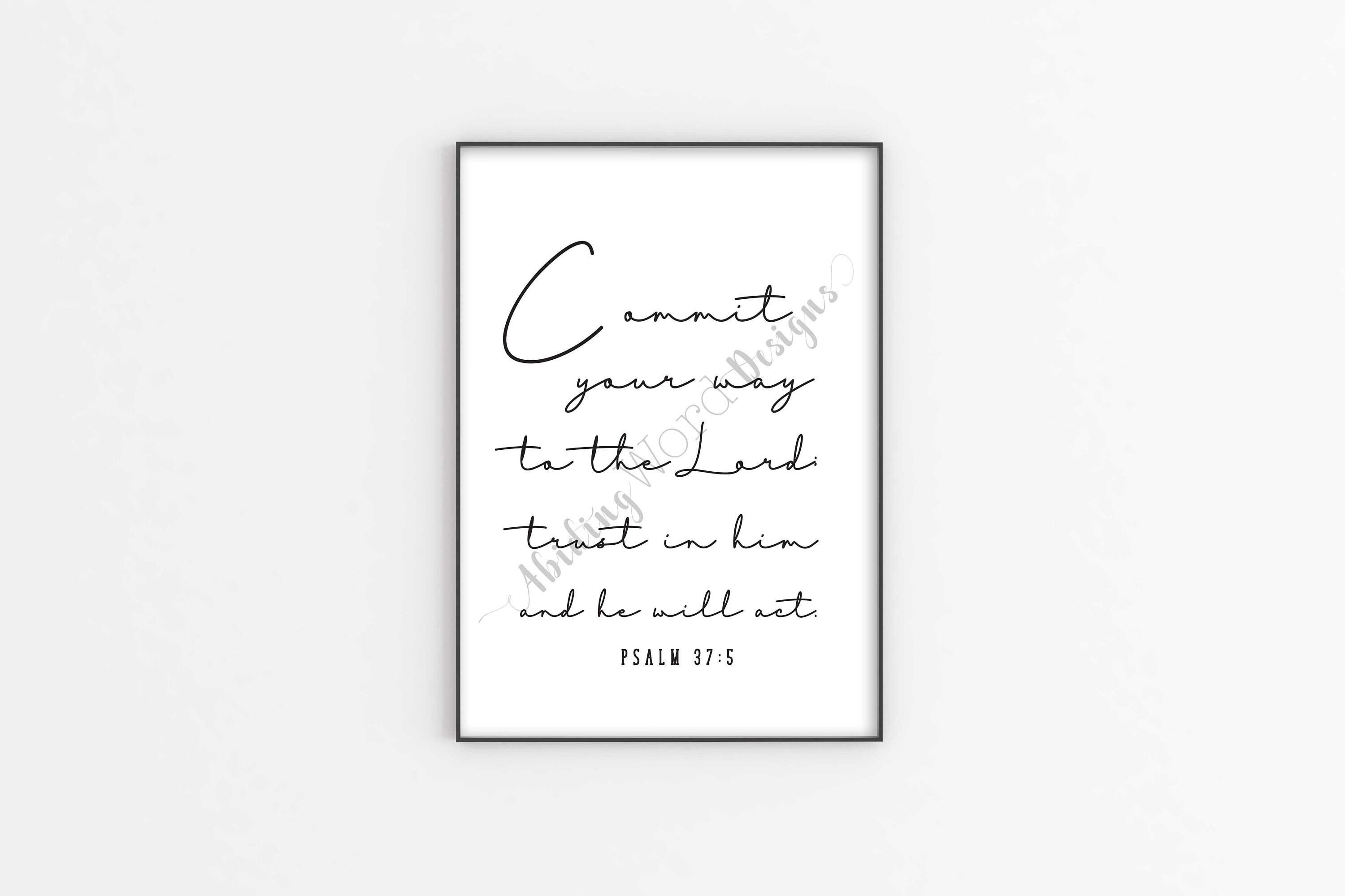Psalm 37:5 Printable - Etsy