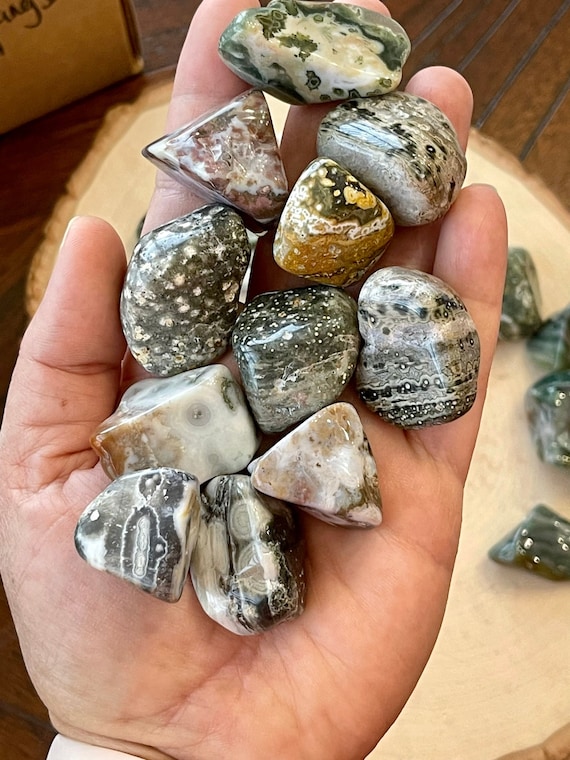 8th Vein Ocean Jasper Tumbled Stone Bundle Options Ocean Etsy