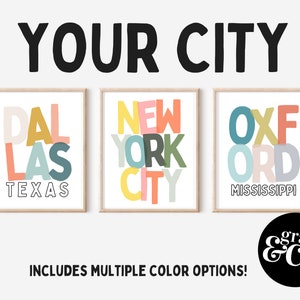 Custom City | Customize to Any City or State | Instant Download Print | Grace and Company