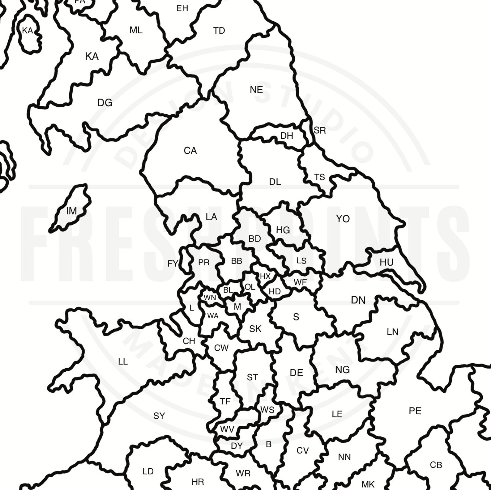 A3 UK Postcode Map Print Small Business Sales Tracker Poster | Etsy UK